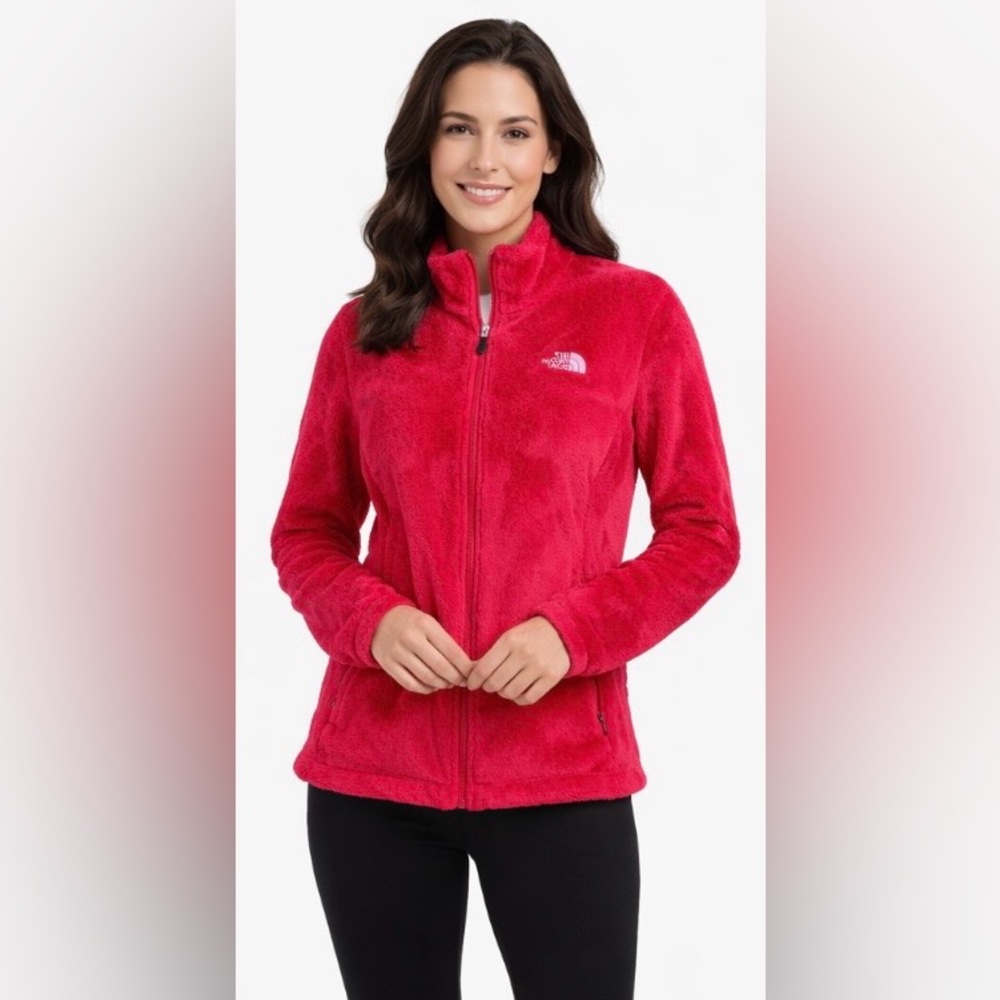 The North Face Osito 2 Size Medium Women's Pink Fleece Teddy Jacket